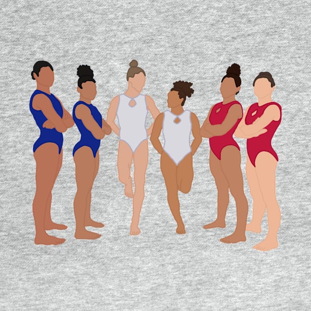 French Women’s Gymnastics Team Tokyo Drawing by GrellenDraws